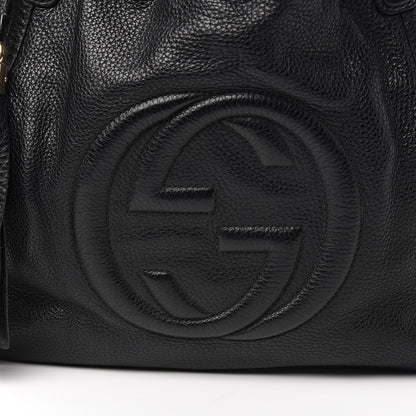 Gucci Pebbled Calfskin Medium Soho Shoulder Bag Black 11 of 11
