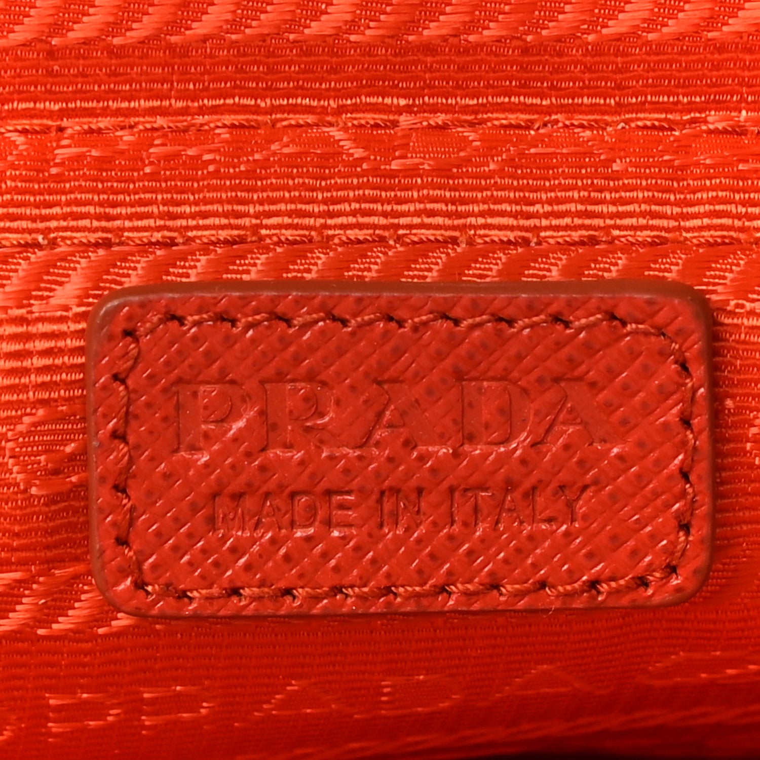 Prada Tessuto Nylon Phone Case Crossbody Bag Orange 6 of 10