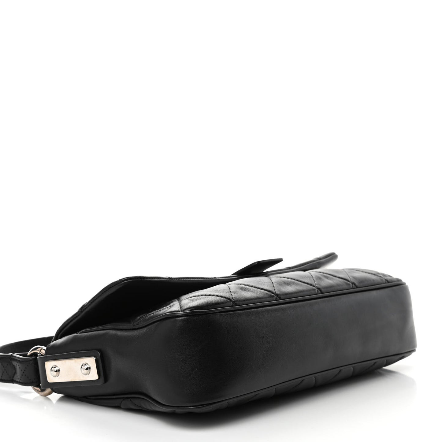 Lambskin Quilted Shoulder Bag Black