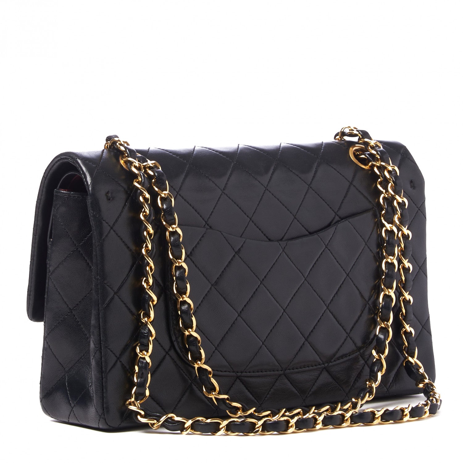 Chanel Lambskin Quilted Medium Double Flap Black 2 of 8