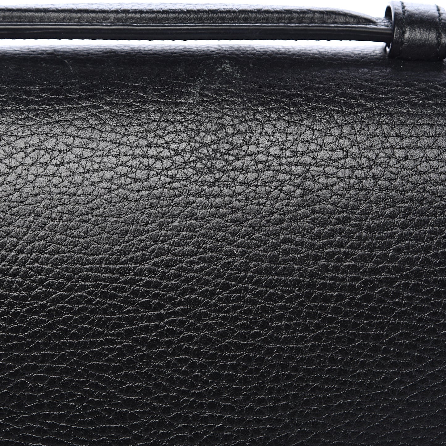 Dollar Calfskin Medium Interlocking G Top Handle Shoulder Bag Black