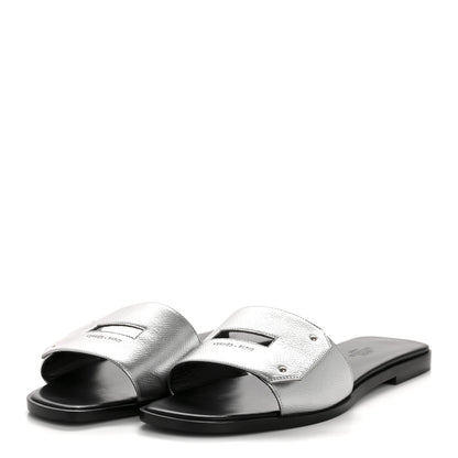 Hermes Epsom View Sandals 38 Argent 4 of 9