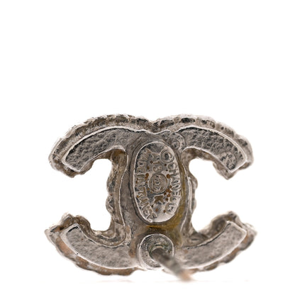 Chanel Crystal Mini CC Earrings Silver 4 of 5