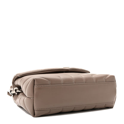 Saint Laurent Calfskin Y Quilted Monogram Toy Loulou Crossbody Bag Mink 4 of 9