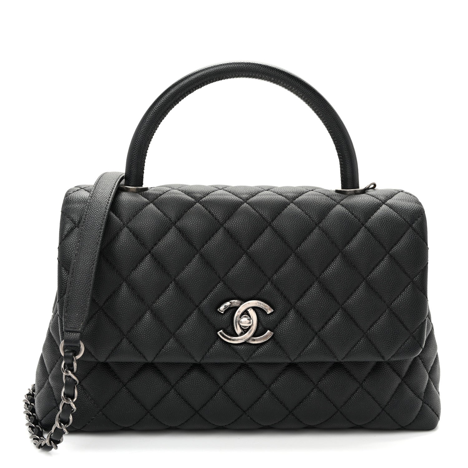 Chanel Caviar Quilted Small Coco Handle Flap Black 1 of 9