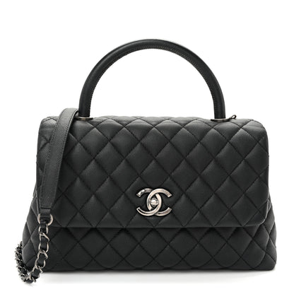 Chanel Caviar Quilted Small Coco Handle Flap Black 1 of 9