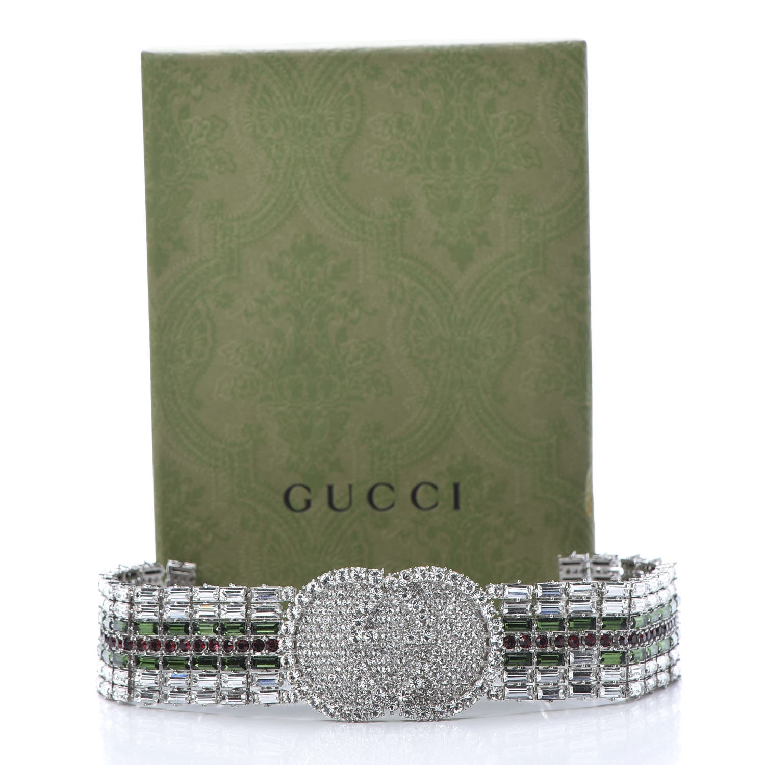 Gucci Crystals Double G Web Tennis Choker Necklace Multicolor 5 of 5