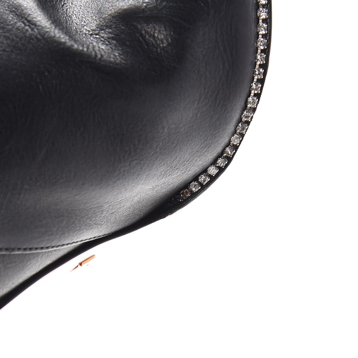 Calfskin Crystal Fosca Boots 39 Black