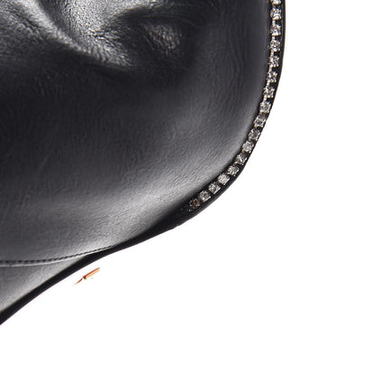 Gucci Calfskin Crystal Fosca Boots 39 Black 10 of 10