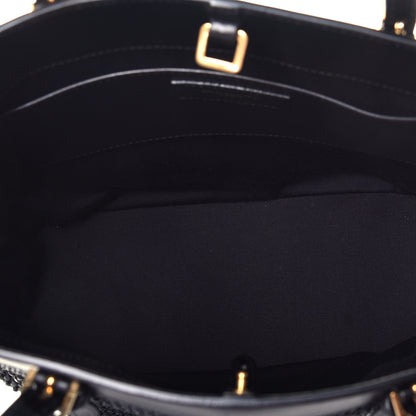 Saint Laurent Calfskin Raffia Mini Tote Black 5 of 8