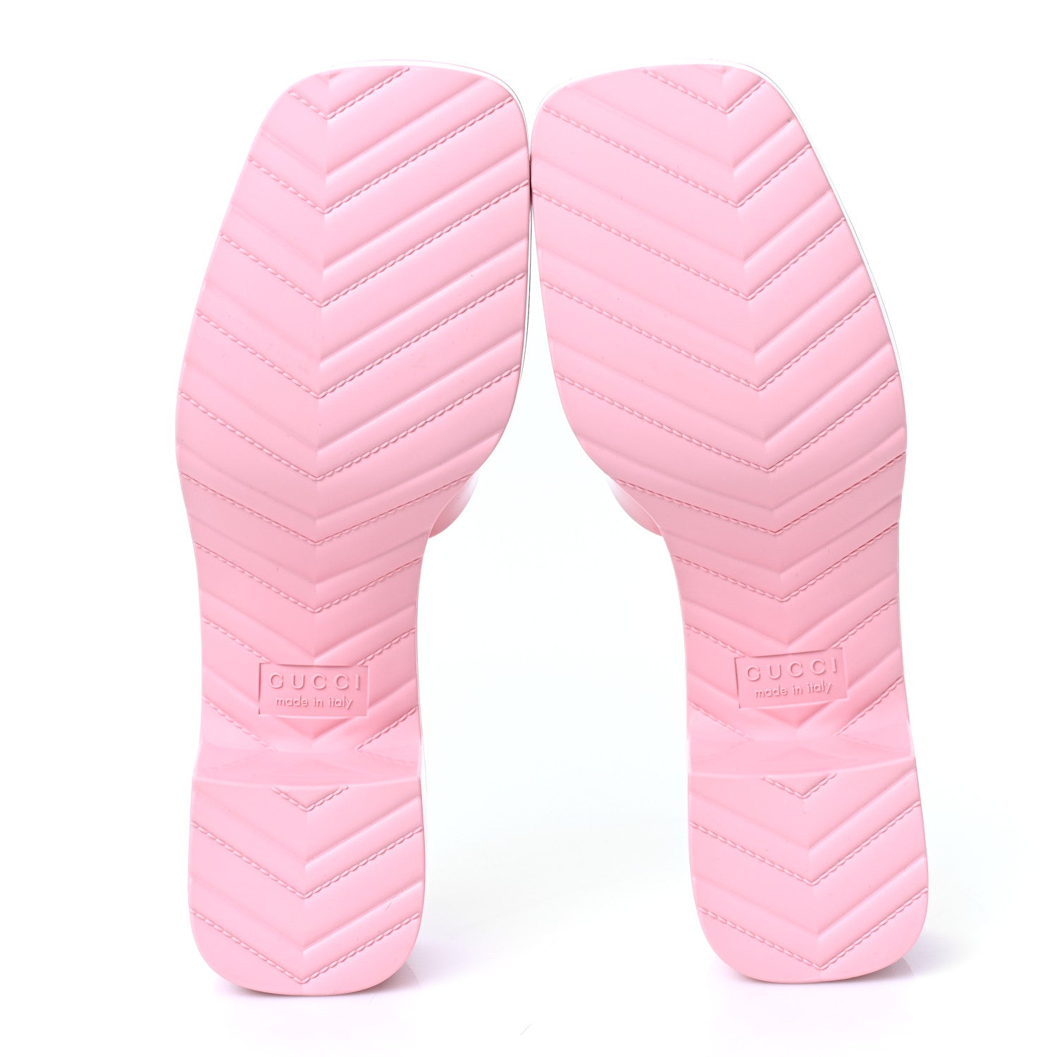 Gucci Rubber Gucci Logo Womens Platform 20/60mm Slide Sandals 37 Wild Rose 5 of 10