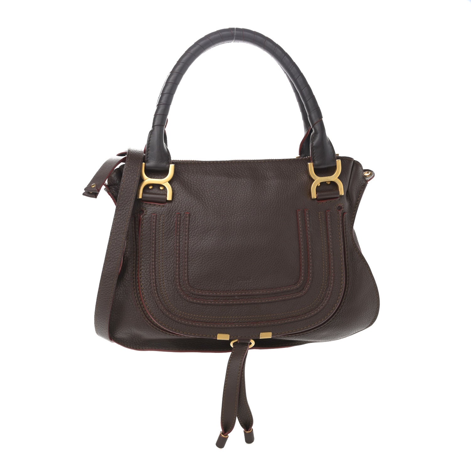 Chloe Calfskin Medium Marcie Satchel Truffle 1 of 10