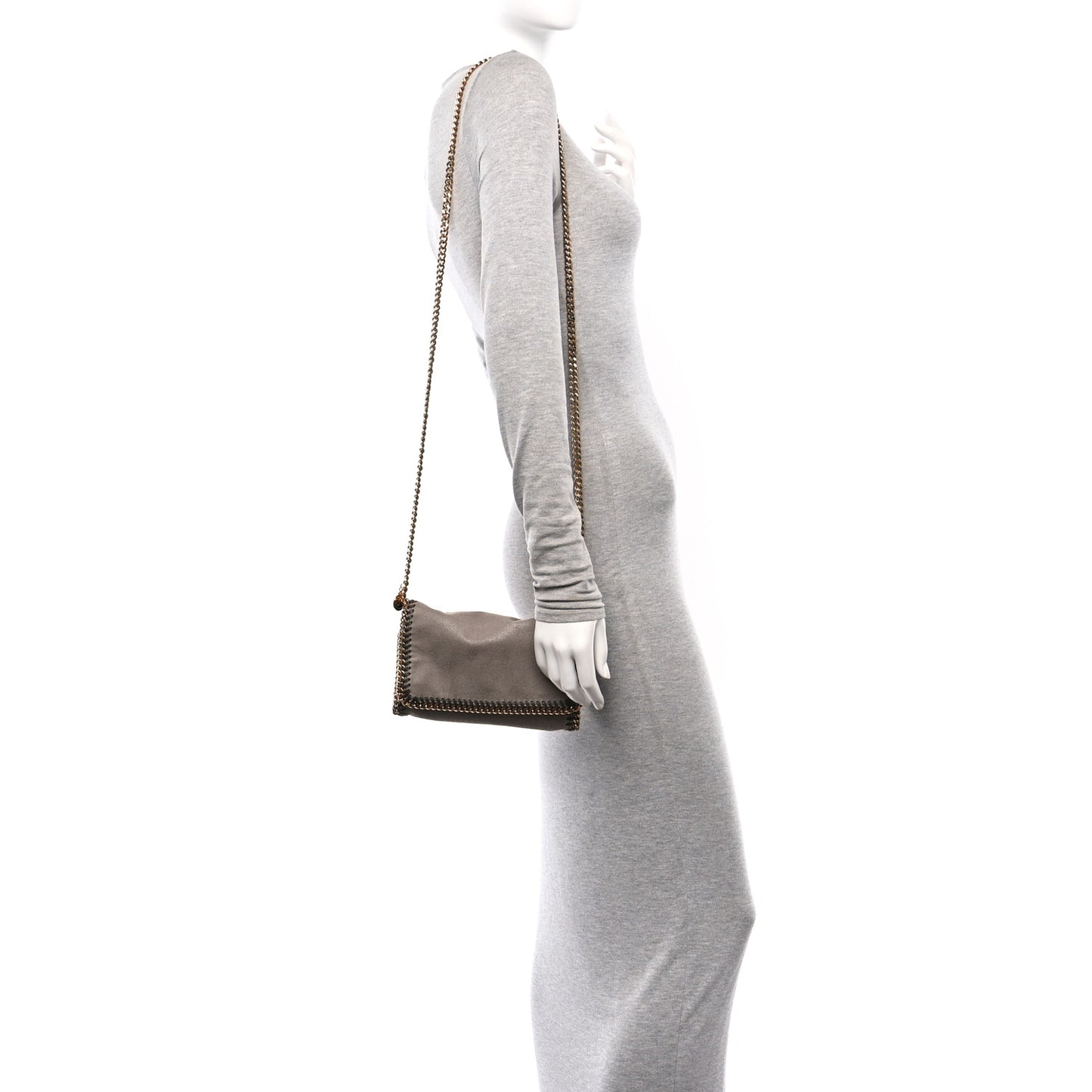 Shaggy Deer Falabella Crossbody Bag Light Grey