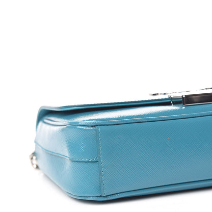 Prada Saffiano Vernice Chain Shoulder Bag Voyage 7 of 12