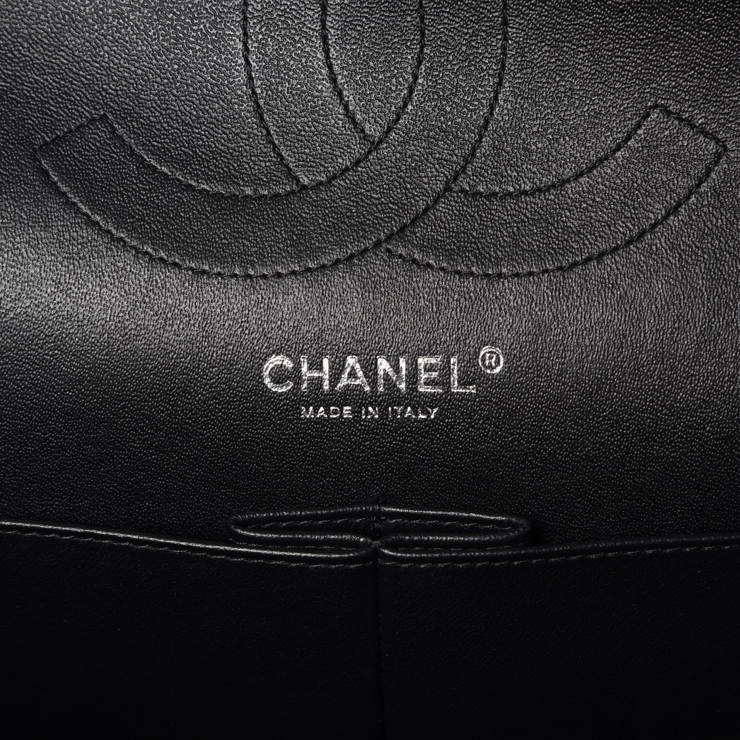 Chanel Lambskin Chevron Quilted Jumbo Double Flap So Black 5 of 8