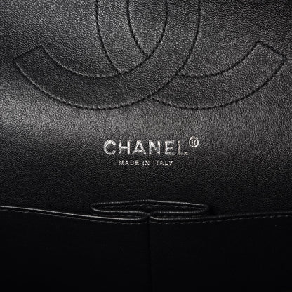 Chanel Lambskin Chevron Quilted Jumbo Double Flap So Black 5 of 8