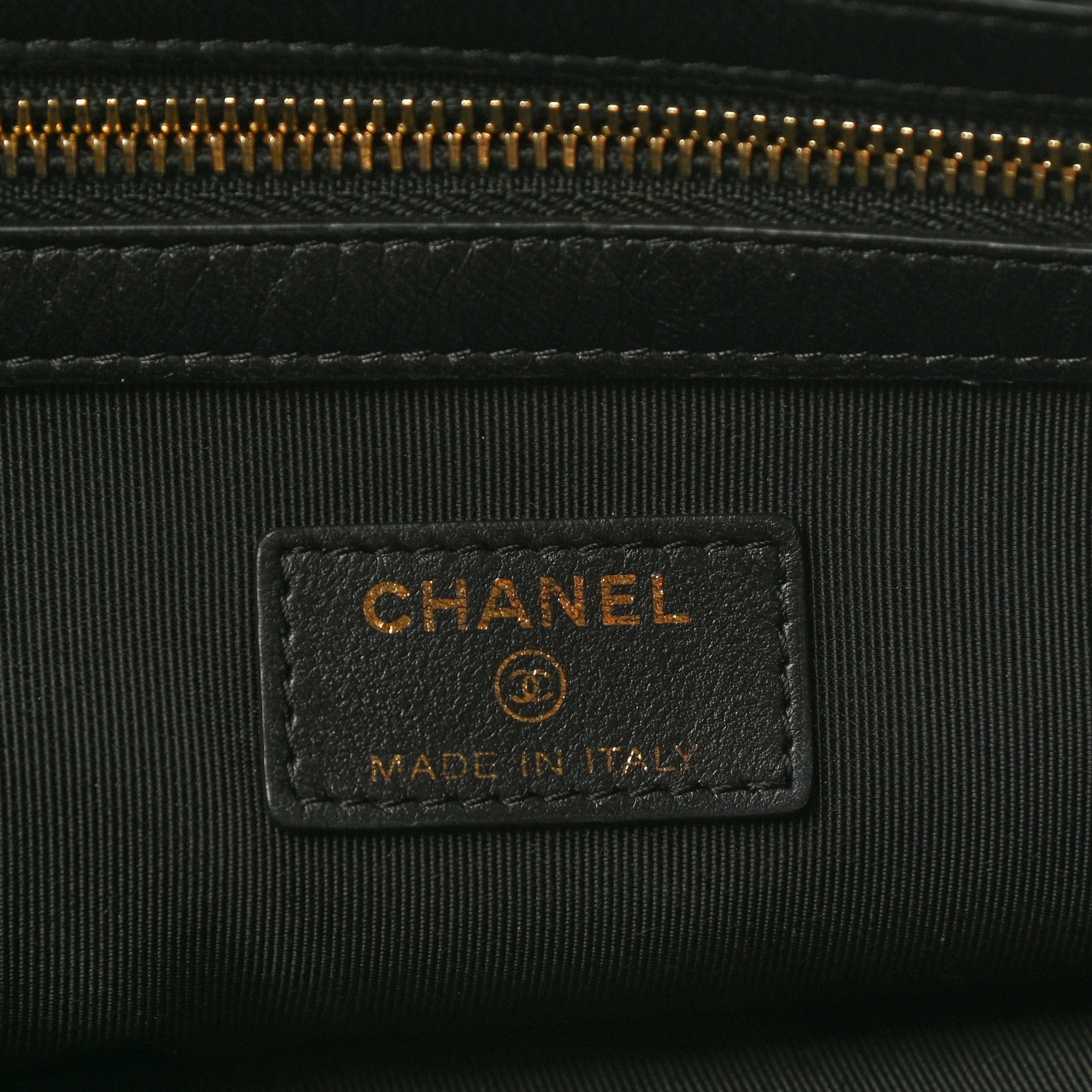Chanel Calfskin Chevron Medium Boy Cosmetic Case Black 6 of 11