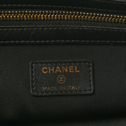 Chanel Calfskin Chevron Medium Boy Cosmetic Case Black 6 of 11