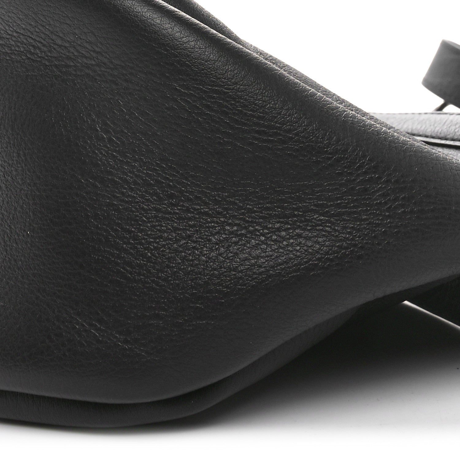 The Row Smooth Calfskin Small Slouchy Banana Bag Black 10 of 10