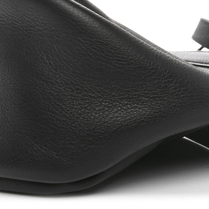 The Row Smooth Calfskin Small Slouchy Banana Bag Black 10 of 10