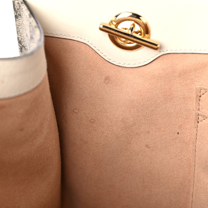 Gucci GG Supreme Monogram Medium Padlock Tote White 16 of 19