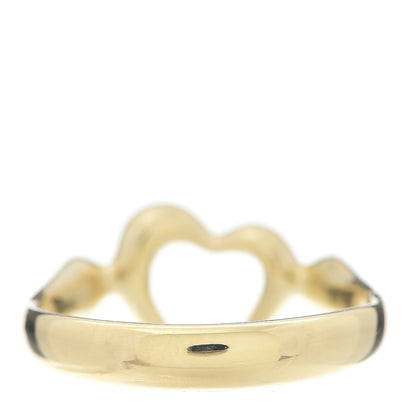 Tiffany 18K Yellow Gold Mini Elsa Peretti Open Heart Ring 47 4 3 of 6