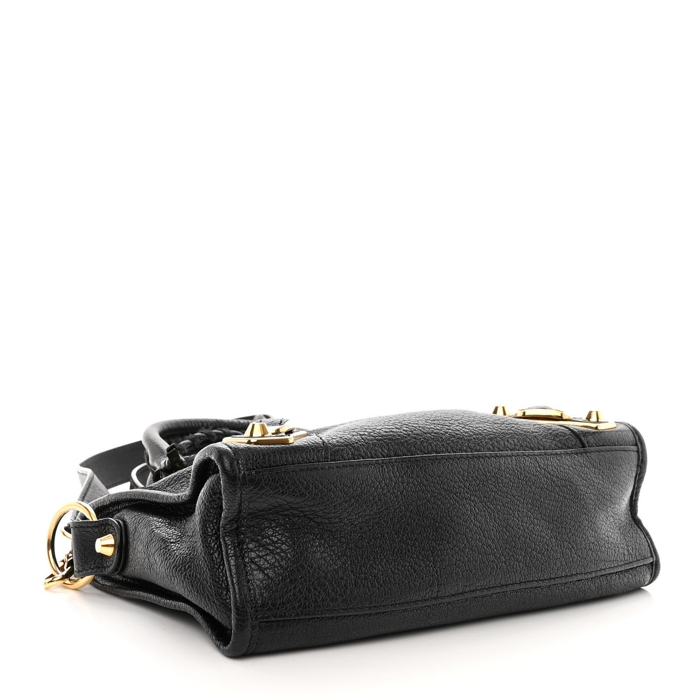 Chevre Gold Metallic Edge Hardware Mini City Black