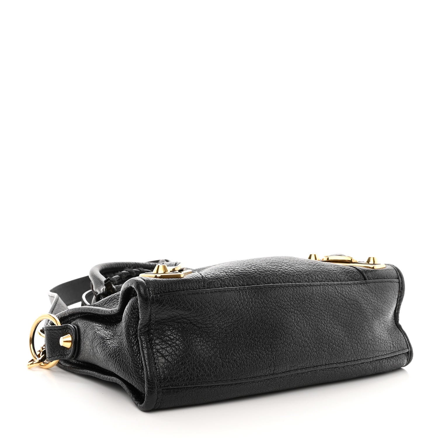 Balenciaga Chevre Gold Metallic Edge Hardware Mini City Black 4 of 13