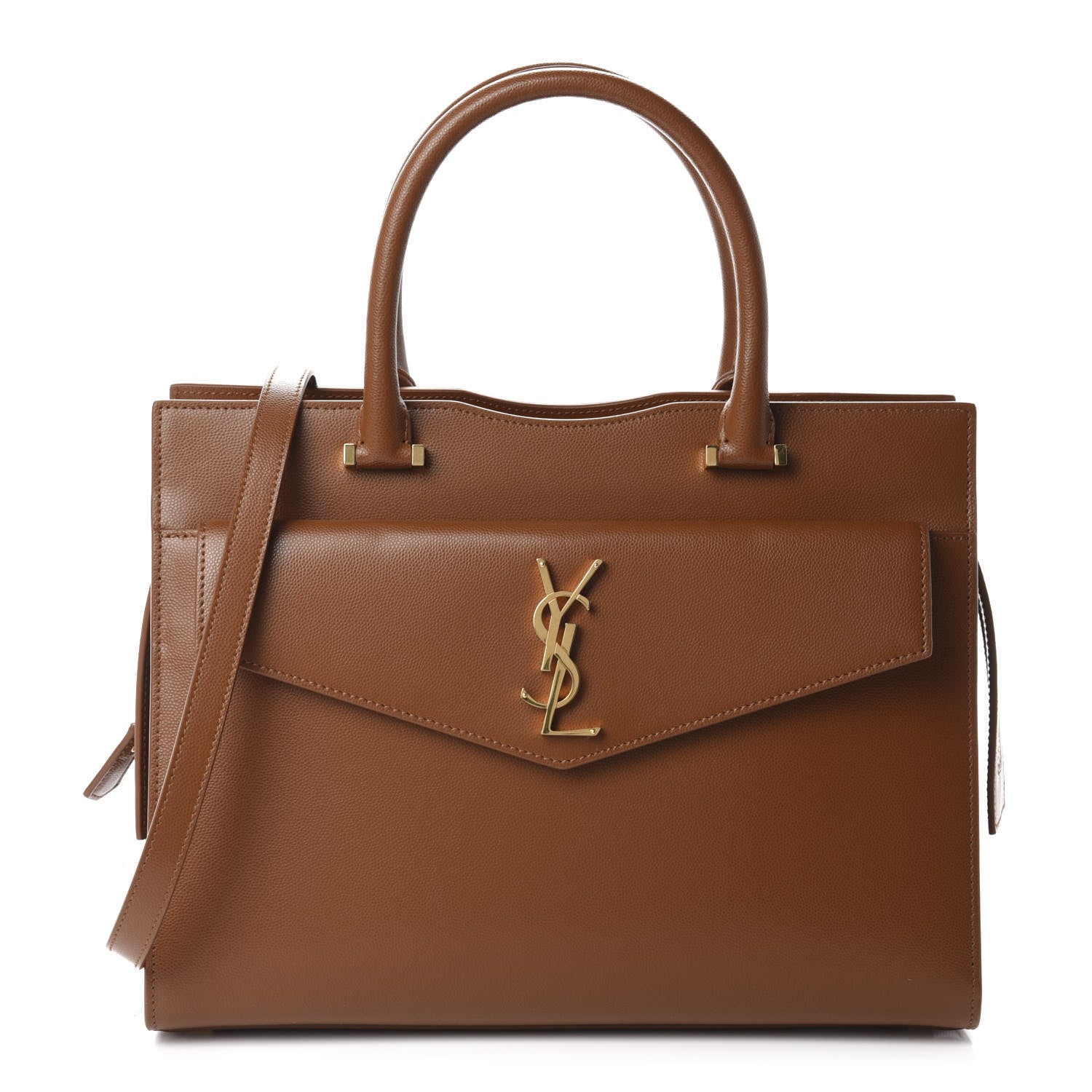 Saint Laurent Grain De Poudre Medium Uptown Tote Brick 1 of 10