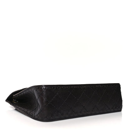 Chanel Calfskin Stitched Large Vintage Flap Dark Brown 4 of 10