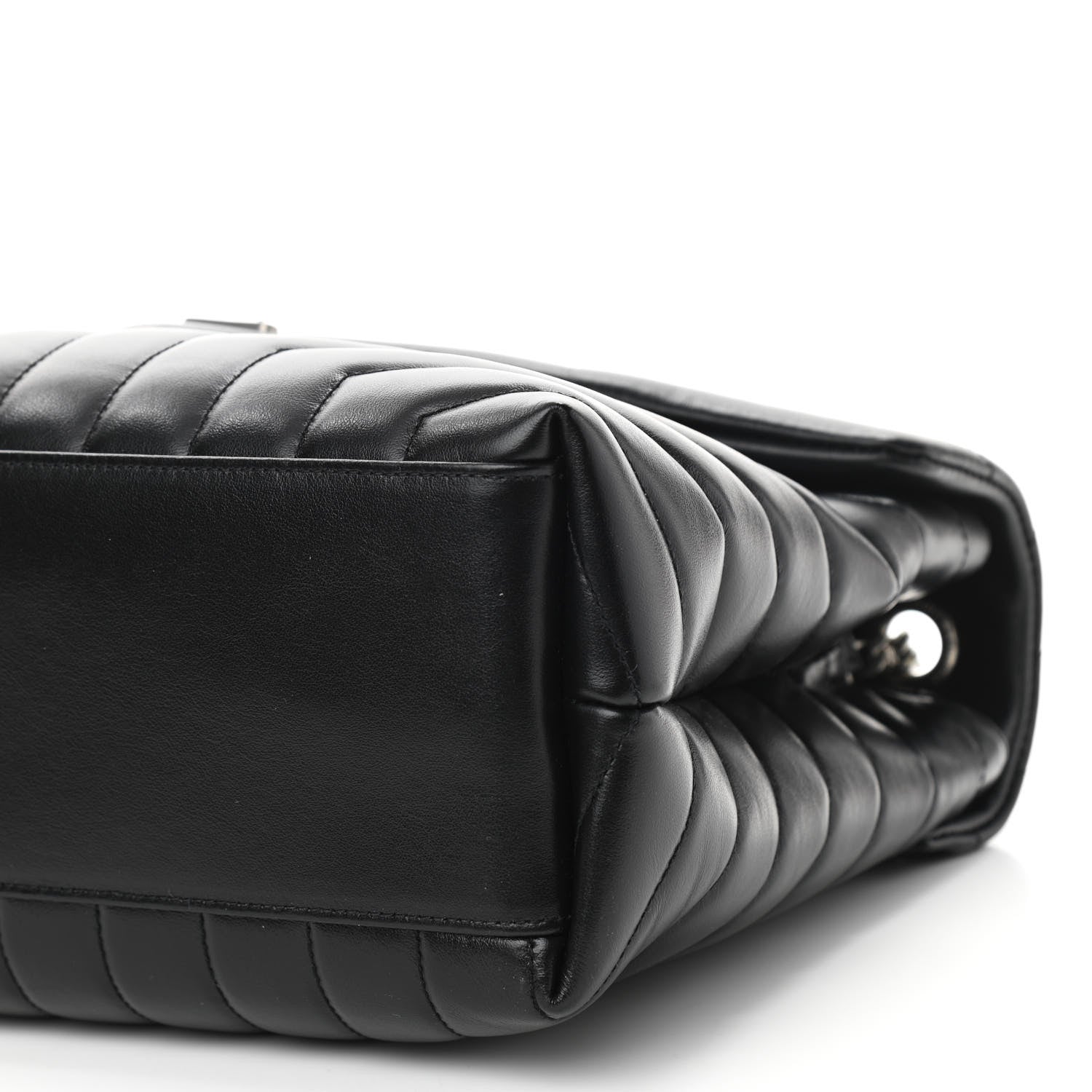 Saint Laurent Calfskin Y Quilted Monogram Medium Loulou Chain Satchel Black 11 of 11