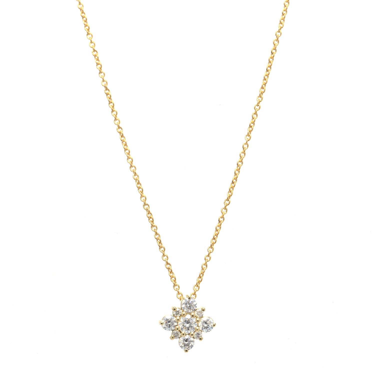 Roberto Coin 18K Yellow Gold Diamond Star Pendant Necklace 1 of 6