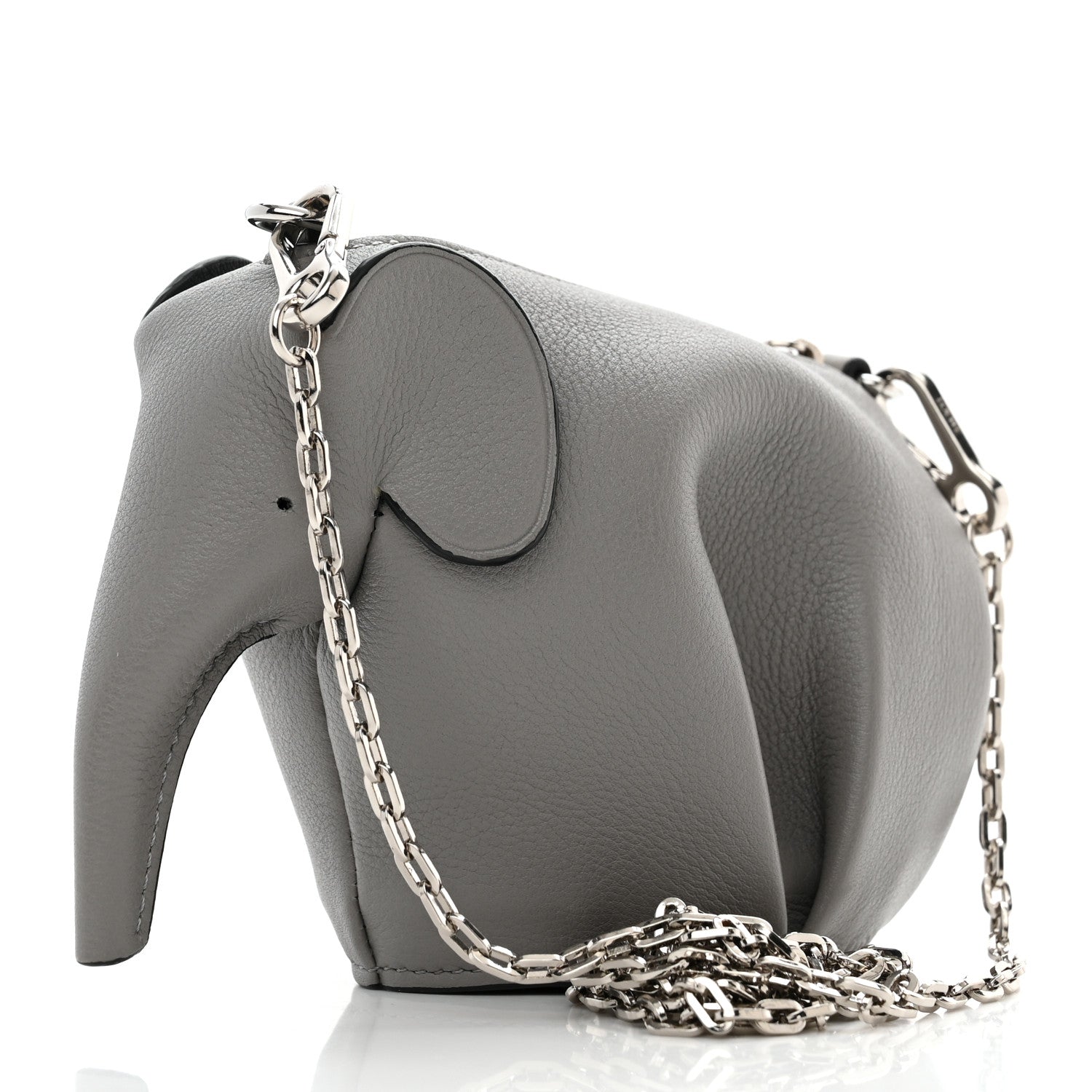 Loewe Calfskin Elephant Pouch Grey 3 of 9