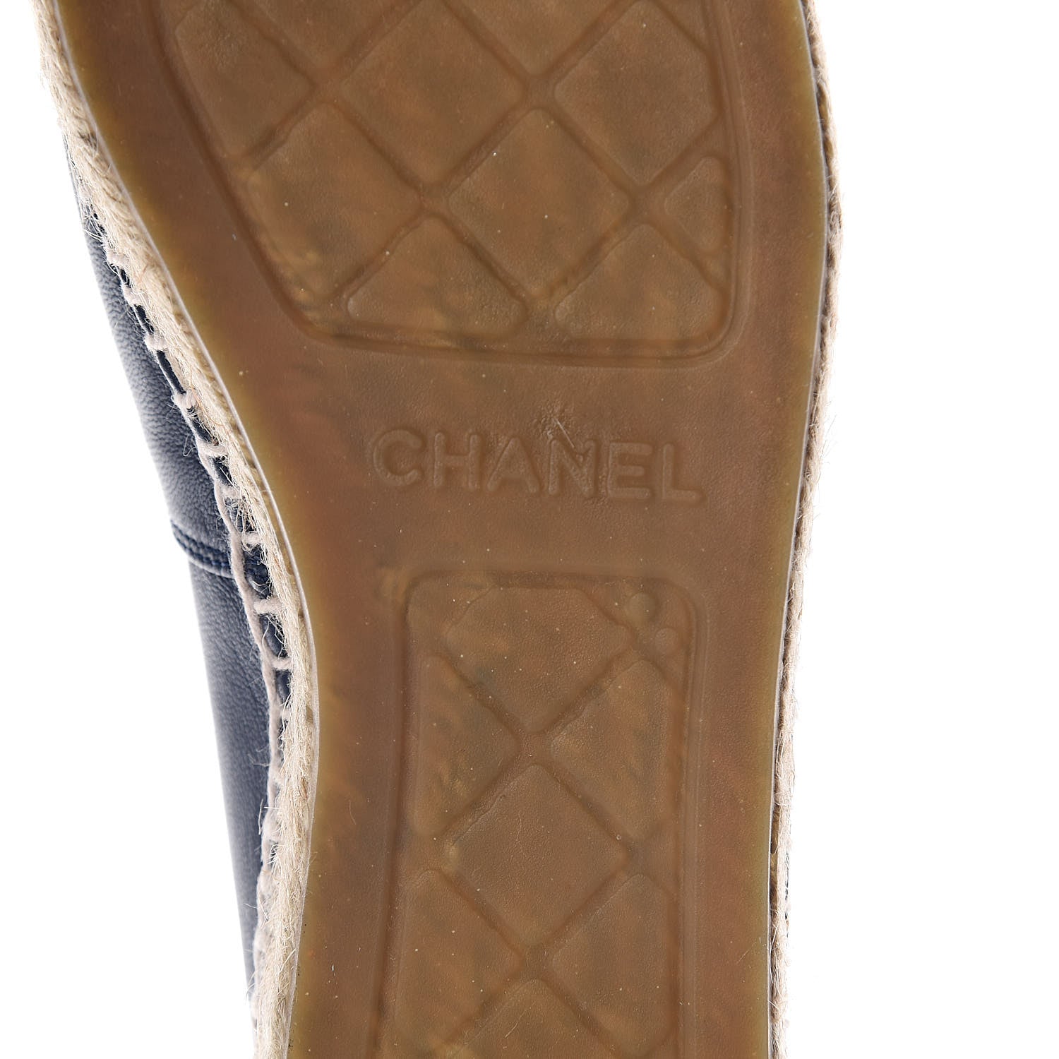 Chanel Lambskin CC Espadrilles 37 Dark Navy 10 of 13