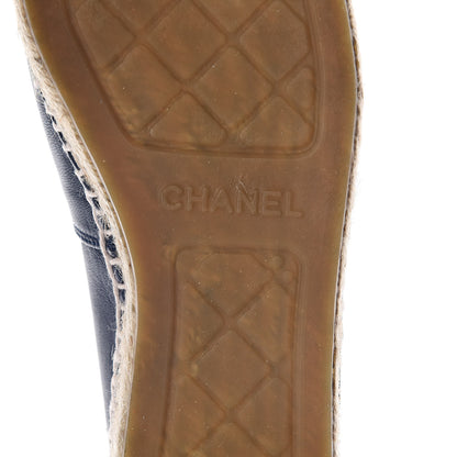 Chanel Lambskin CC Espadrilles 37 Dark Navy 10 of 13