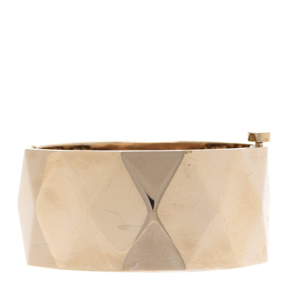 Chanel Quilted Metal CC Cuff Gold 3 of 7