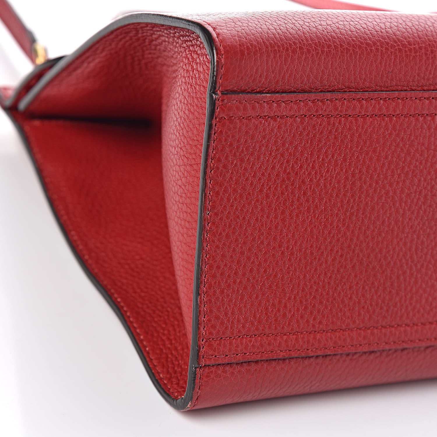 Gucci Calfskin Small GG Marmont Top Handle Bag Vulcanic Red 8 of 9