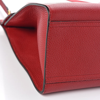 Gucci Calfskin Small GG Marmont Top Handle Bag Vulcanic Red 8 of 9