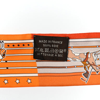 Hermes Silk Pani La Shar Pawnee Twilly Orange Mastic Brun 4 of 4