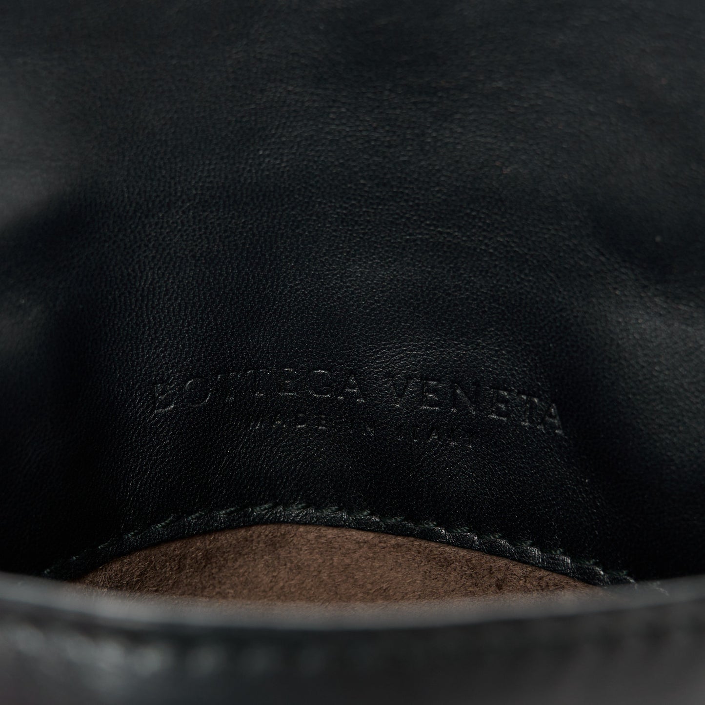 Nappa Intrecciato Small Chain Crossbody Black