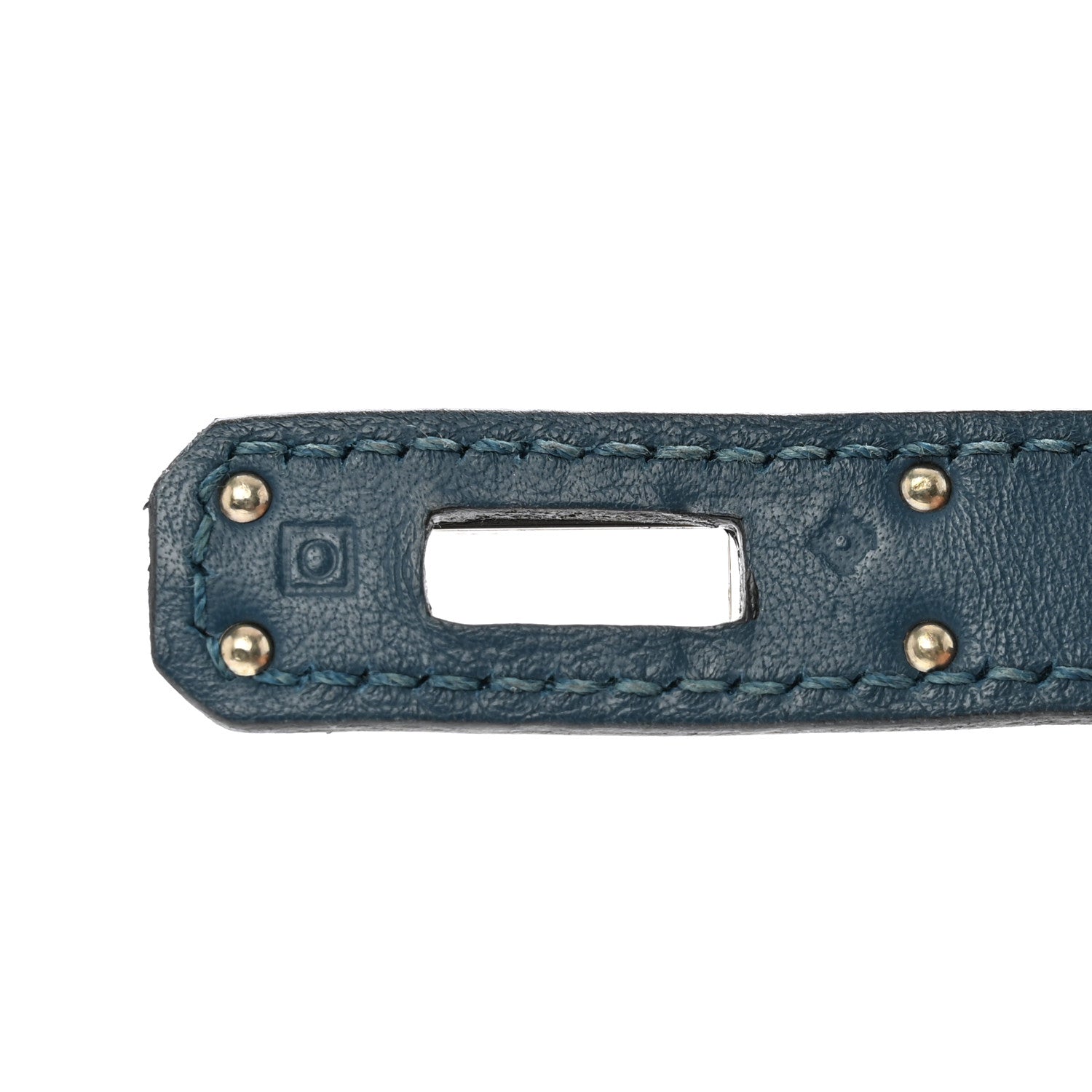 Hermes Swift Kelly Cut Clutch Pochette Bleu Tempete 8 of 9