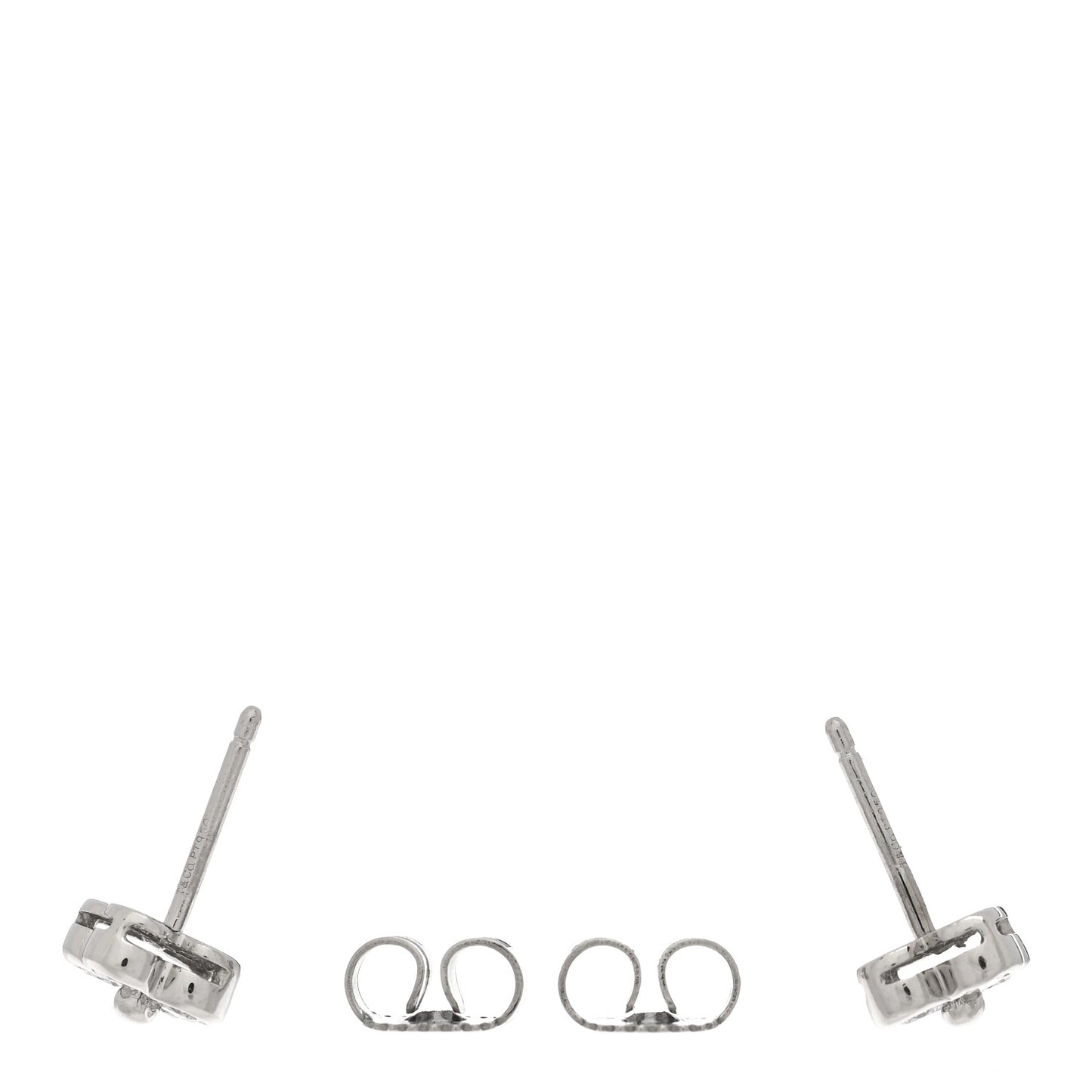 Platinum Diamond Lace Stud Earrings