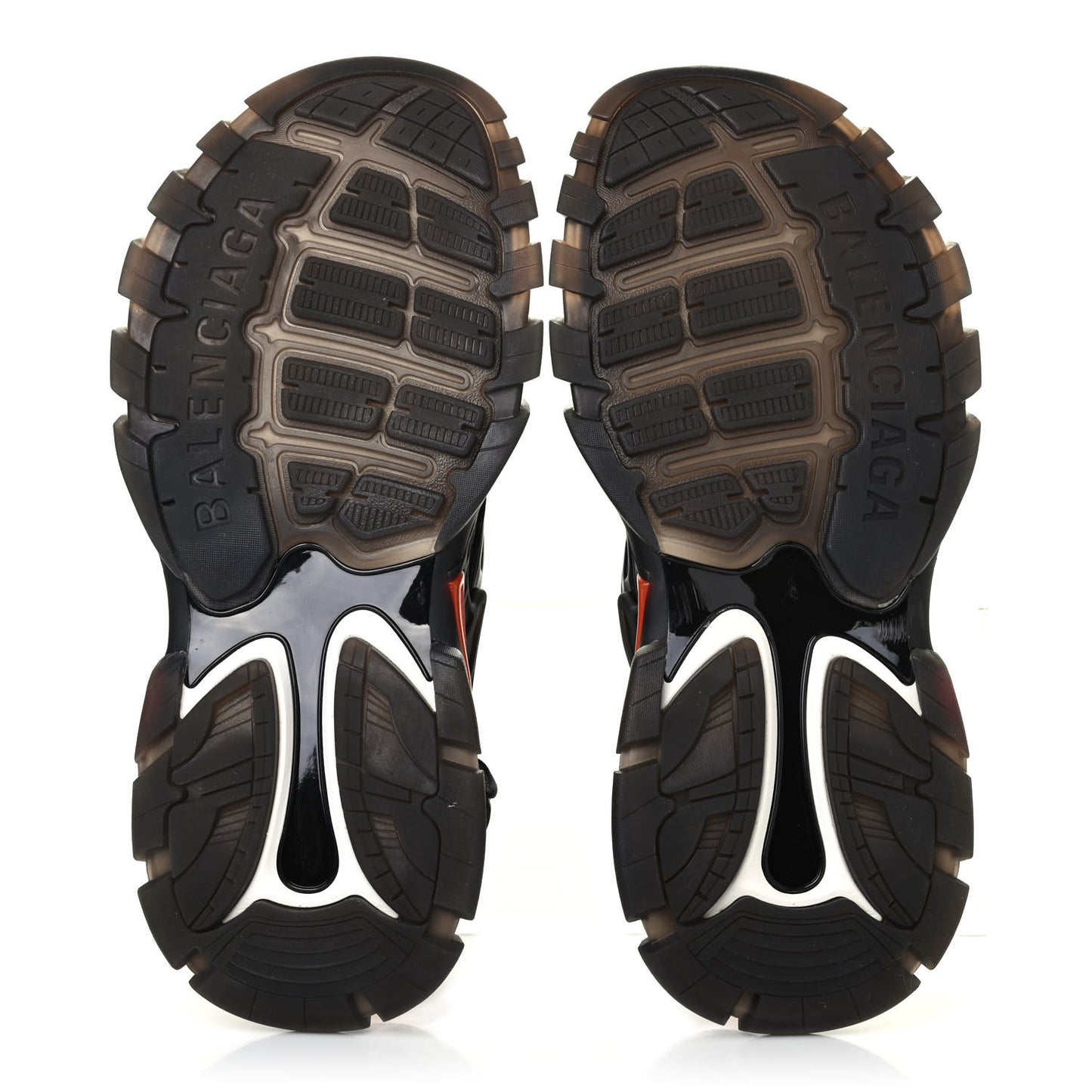 Neoprene Rubber Clear Sole Mens Track Sandals 44 Black White Red