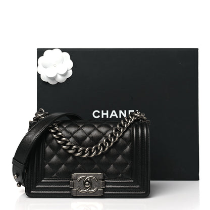Chanel Caviar Quilted Small Boy Flap Black 11 of 11