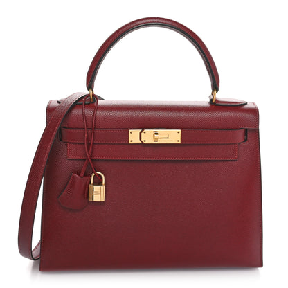 Hermes Courchevel Kelly Sellier 28 Rouge H 1 of 10