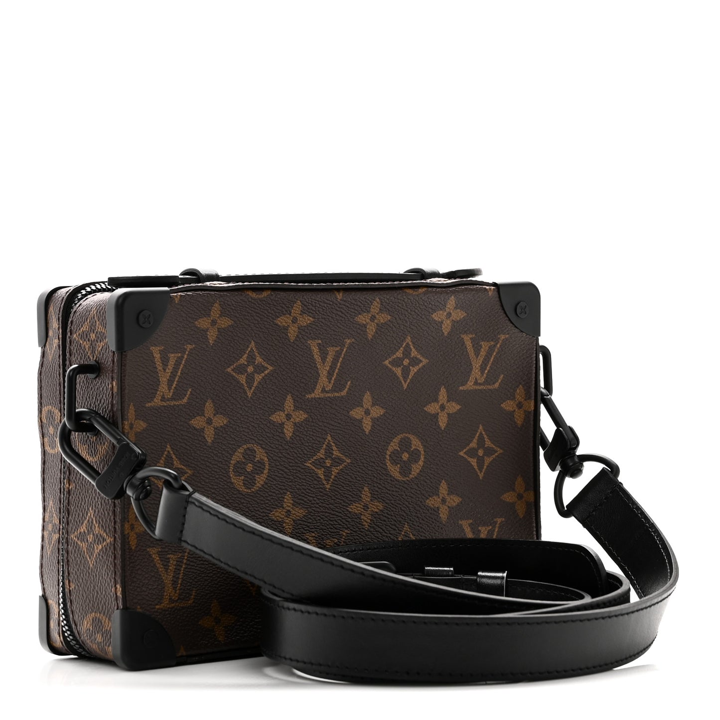 Monogram Macassar Handle Soft Trunk Black