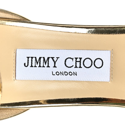 Jimmy Choo Metallic Calfskin Alva 120 Sandals 40.5 Gold 7 of 9