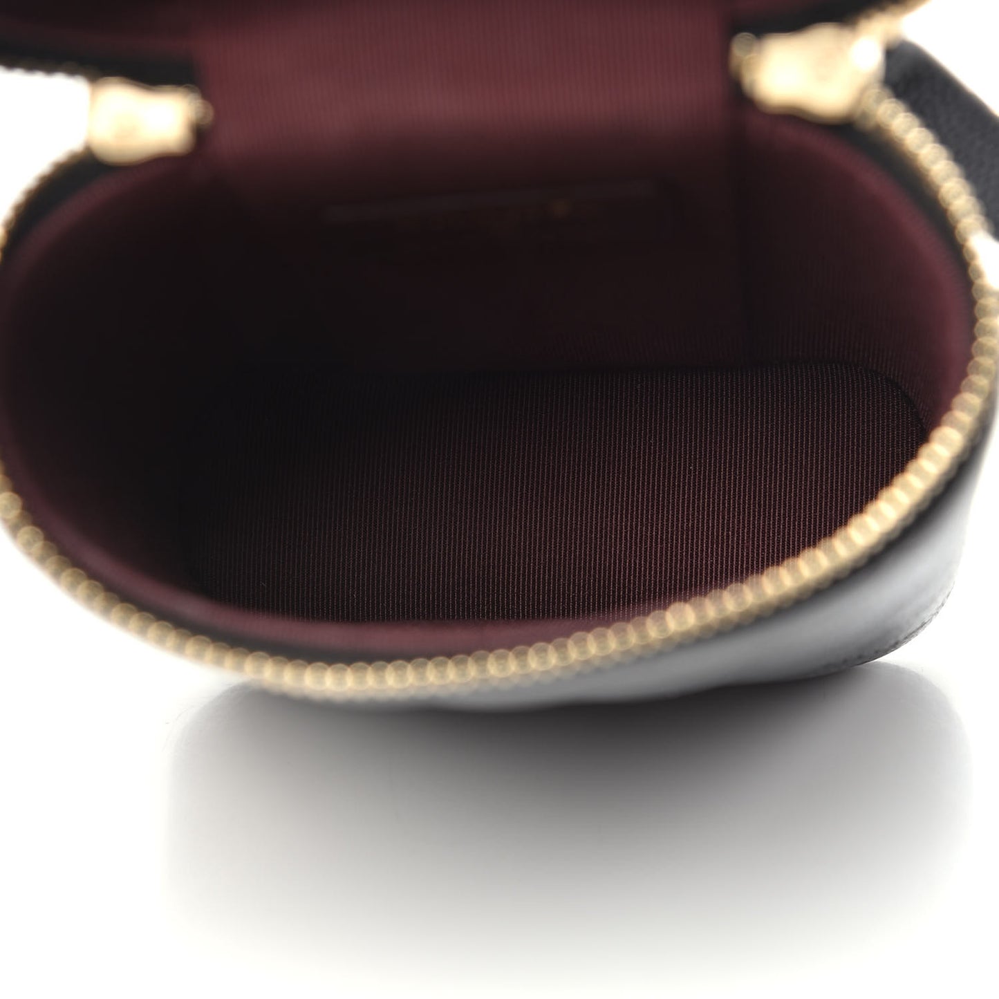 Caviar Quilted Phone Holder With Chain Black