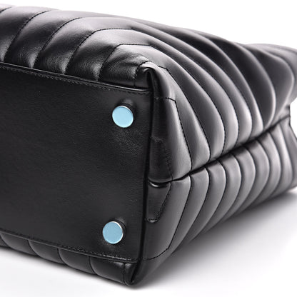 Saint Laurent Calfskin Y Quilted Monogram Large Loulou Shopper Black 9 of 10