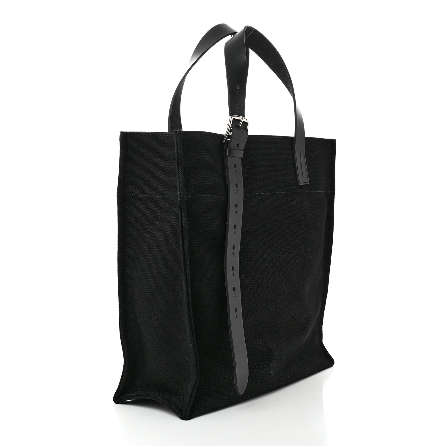 Hermes Toile Goeland Vache Hunter Etriviere Shopping Bag Black 3 of 10